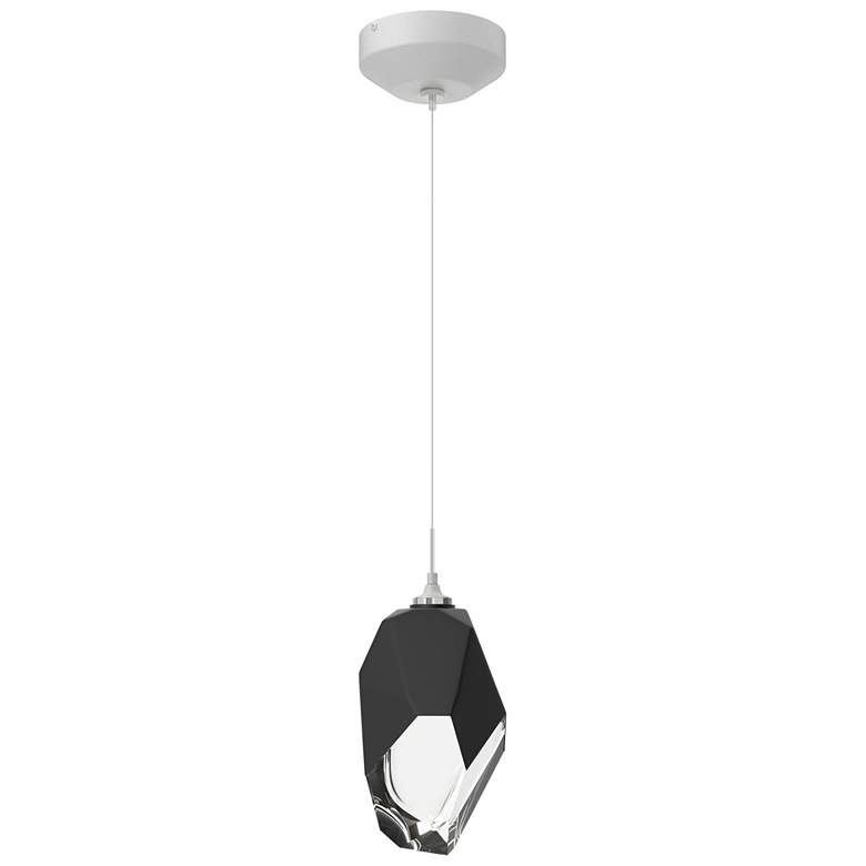 Image 1 Chrysalis 6.1" Wide Black Crystal White Large Standard Pendant