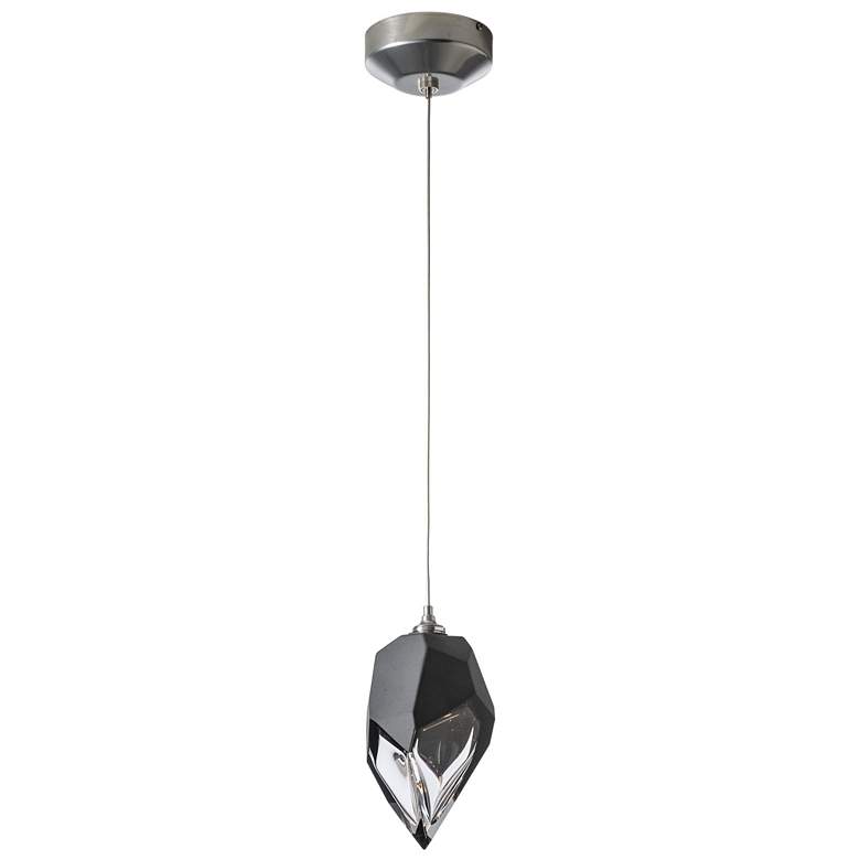 Image 1 Chrysalis 6.1" Wide Sterling Black Crystal Pendant