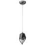 Chrysalis 6.1" Wide Sterling Black Crystal Pendant