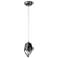 Chrysalis 6.1" Wide Sterling Black Crystal Pendant