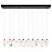 Chrysalis 8.5"W 10-Light Small Crystal White Crystal Black Long Pendan