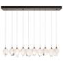 Chrysalis 8.5"W 10-Light Small Crystal White Crystal Bronze Long Penda