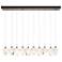 Chrysalis 8.5"W 10-Light Small Crystal White Crystal Bronze Long Penda