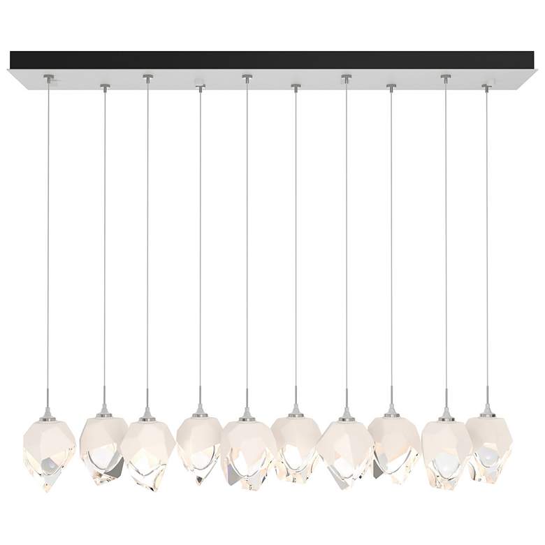 Image 1 Chrysalis 8.5"W 10-Light Small Crystal White Crystal White Long Pendan