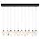 Chrysalis 8.5"W 10-Light Small White Crystal Rubbed Bronze Long Pendan
