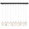 Chrysalis 8.5"W 10-Light Small White Crystal Vintage Platinum Long Pen