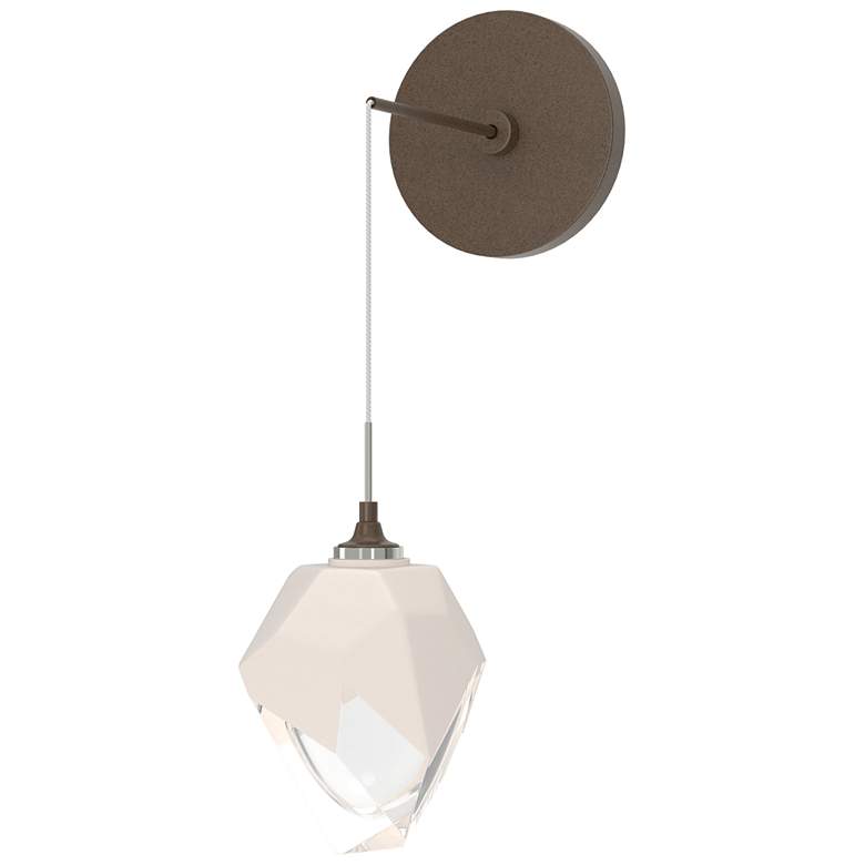 Image 1 Chrysalis 8.8" High White Crystal Bronze Small Low Voltage Sconce