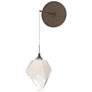 Chrysalis 8.8" High White Crystal Bronze Small Low Voltage Sconce
