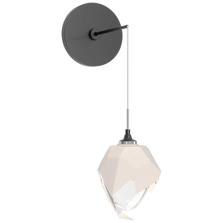 Image 1 Chrysalis 8.8" High White Crystal Ink Small Low Voltage Sconce