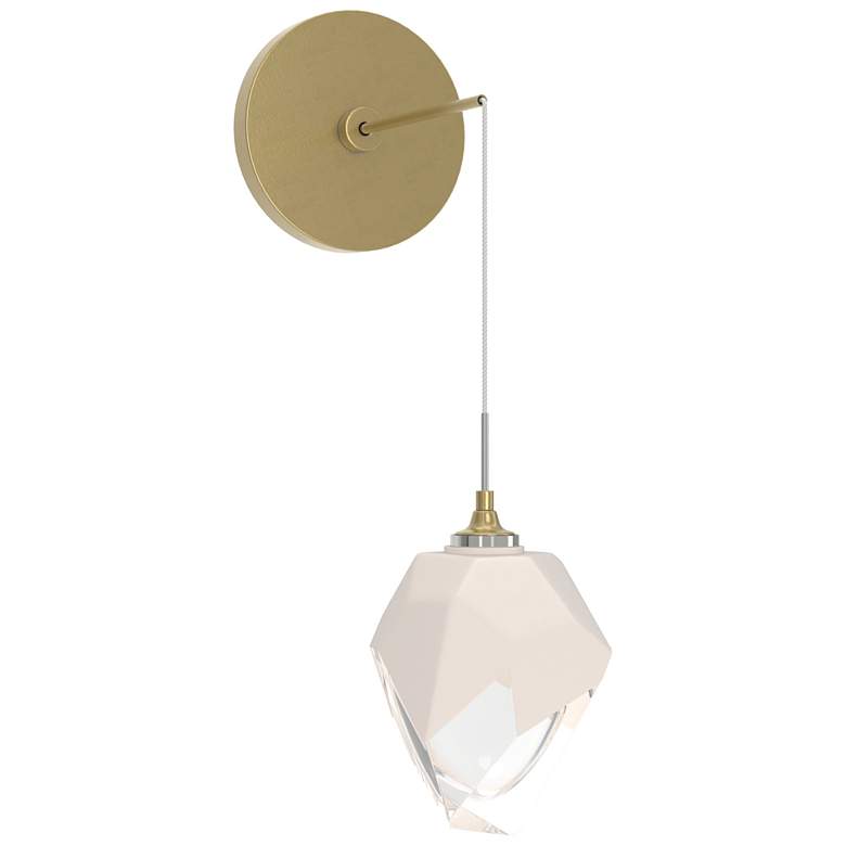 Image 1 Chrysalis 8.8" High White Crystal Modern Brass Small Low Voltage Sconc