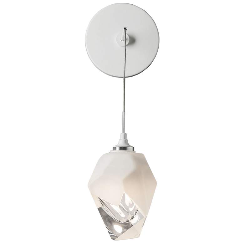 Image 1 Chrysalis 8.8" High White Crystal Sconce