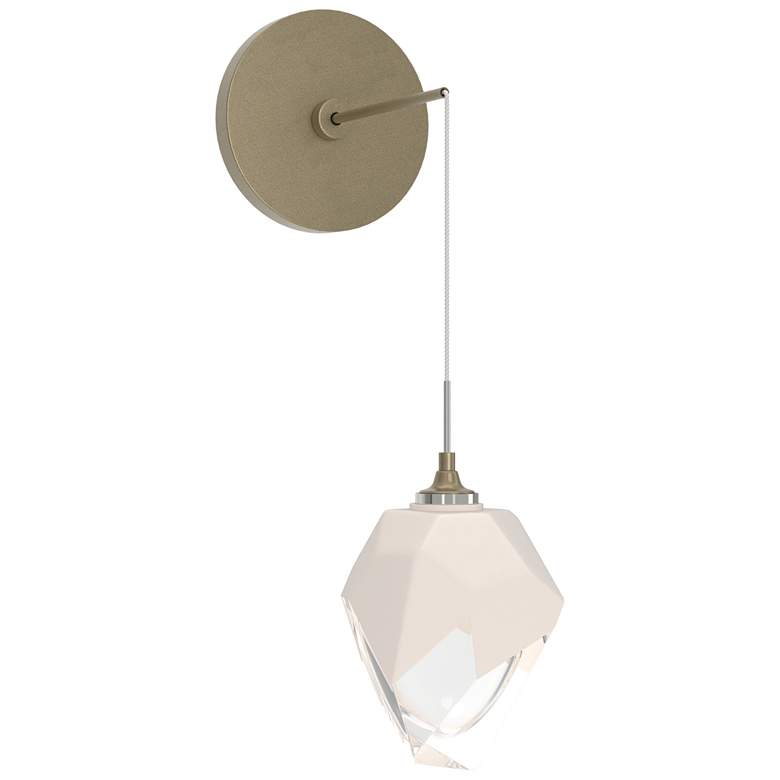 Image 1 Chrysalis 8.8" High White Crystal Soft Gold Small Low Voltage Sconce