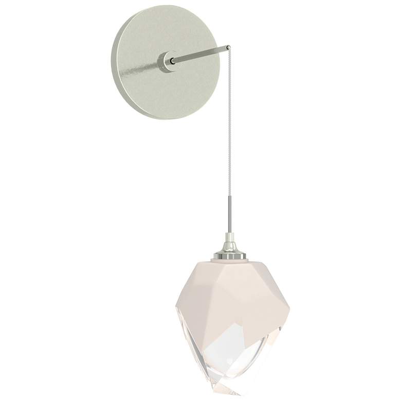 Image 1 Chrysalis 8.8" High White Crystal Sterling Small Low Voltage Sconce