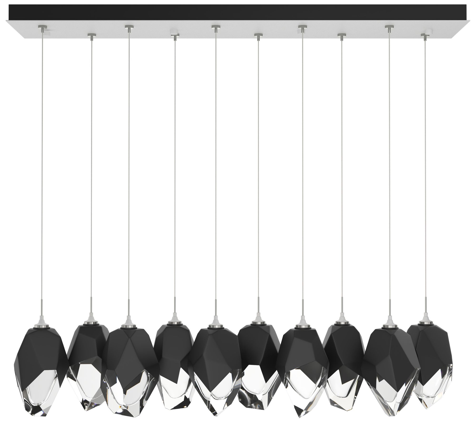 Chrysalis 9.8" 10-Light Crystal White Long Pendant Made to Order