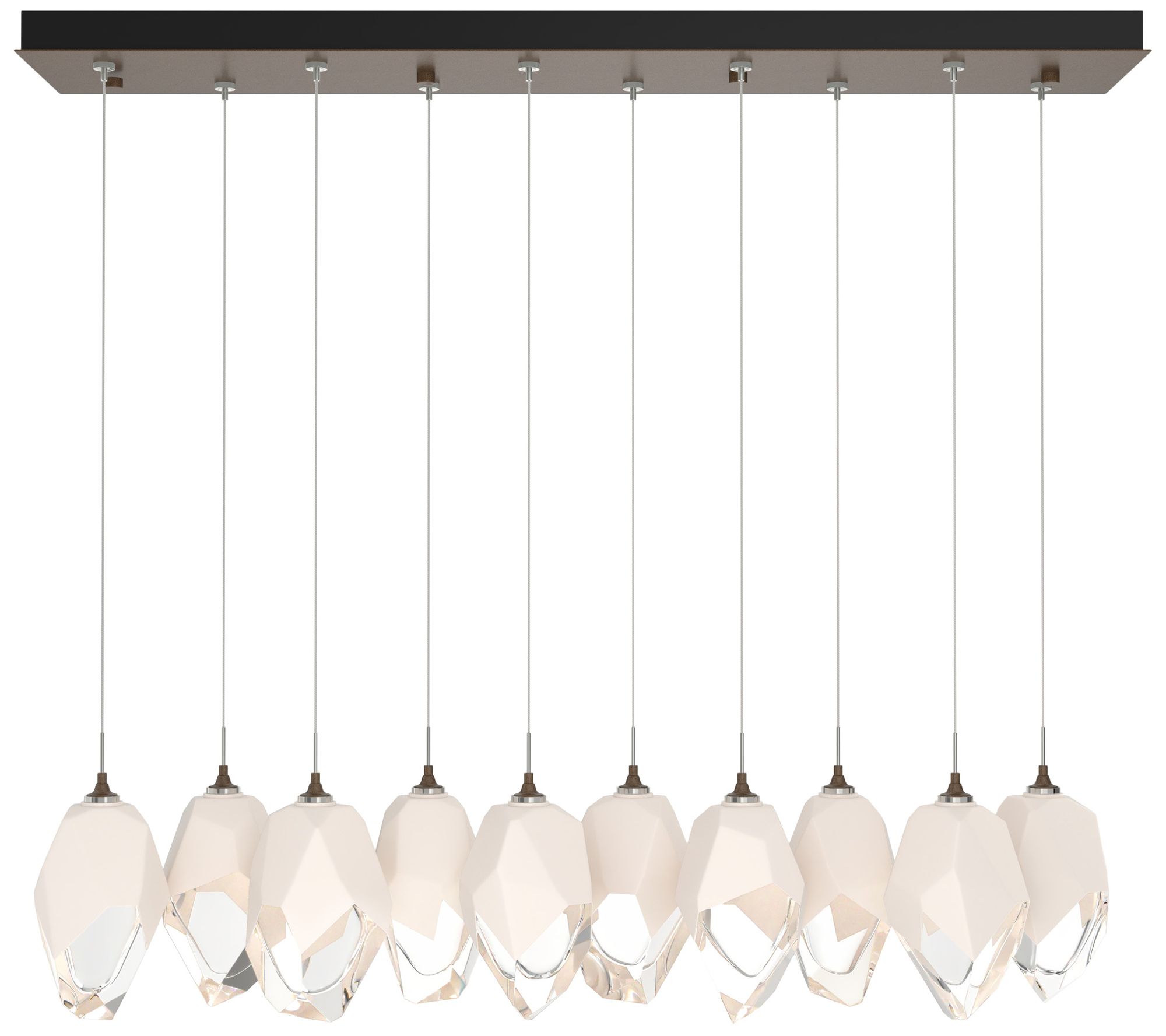 Chrysalis 9.8" 10-Light Crystal Bronze Long Pendant Made to Order