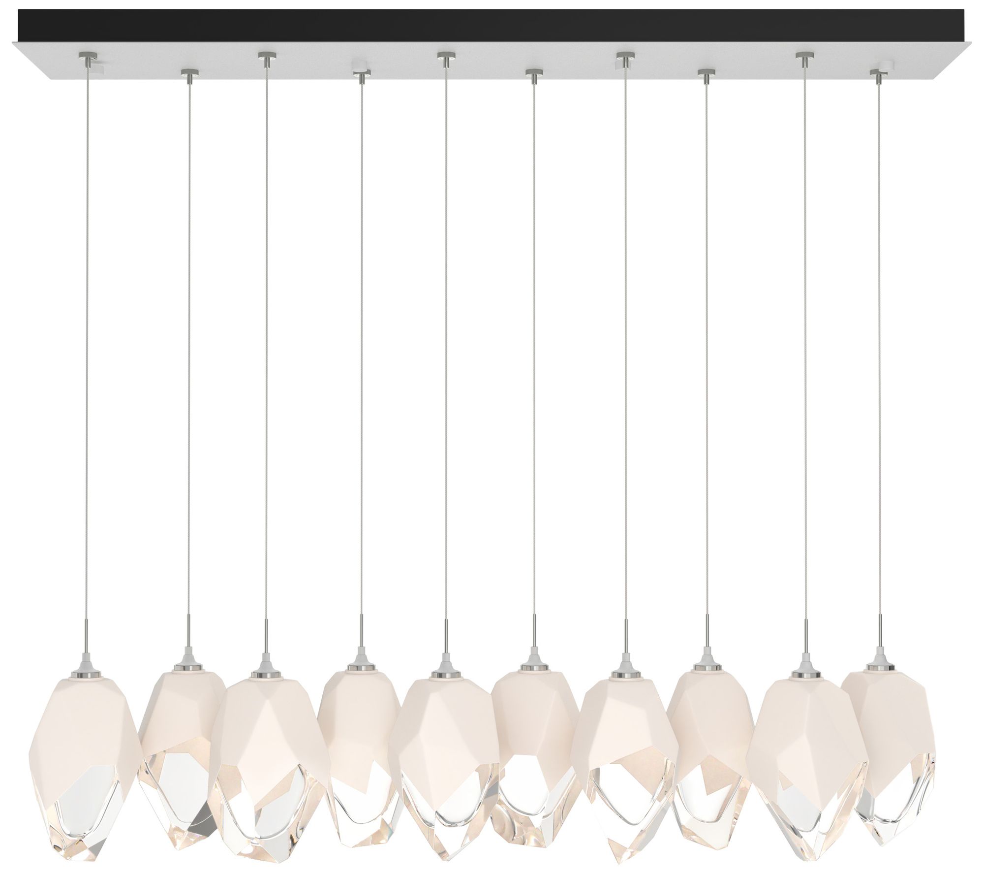 Chrysalis 9.8" 10-Light Crystal White Long Pendant Made to Order