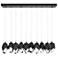 Chrysalis 9.8" Wide 10-Light Large Crystal Black Crystal Ink Long Pend