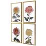 Chrysanthemum 25" High 4-Piece Giclee Framed Wall Art Set