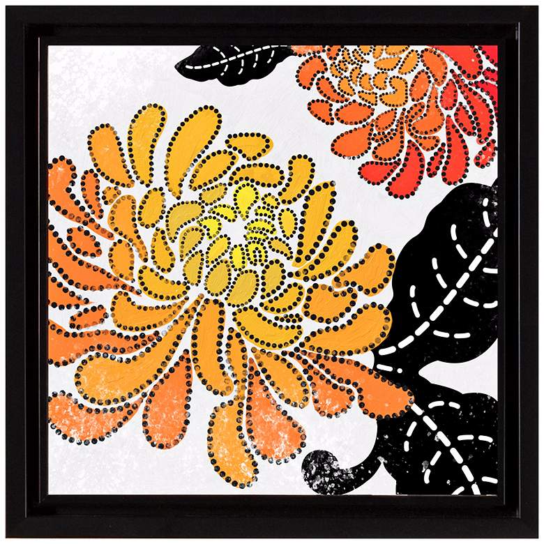 Image 1 Chrysanthemums Flowers 14 1/2 inch High Floral Wall Art