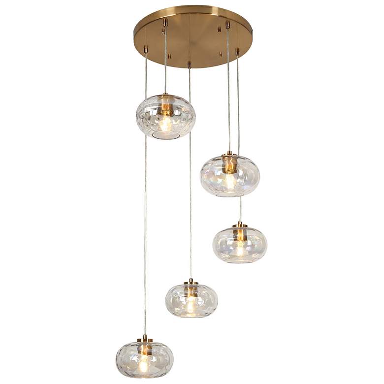 Image 1 Chrysaorican 24 1/2" Wide Plating Brass Multi-Light Pendant