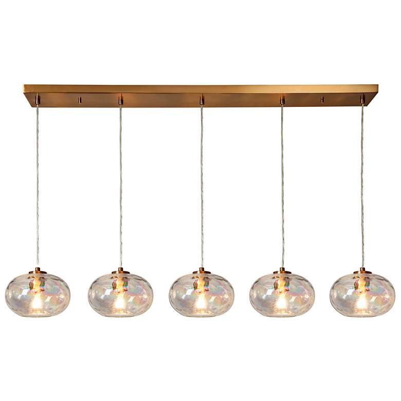 Image 1 Chrysaorican 53" Wide Plating Brass 5-Light Island Pendant