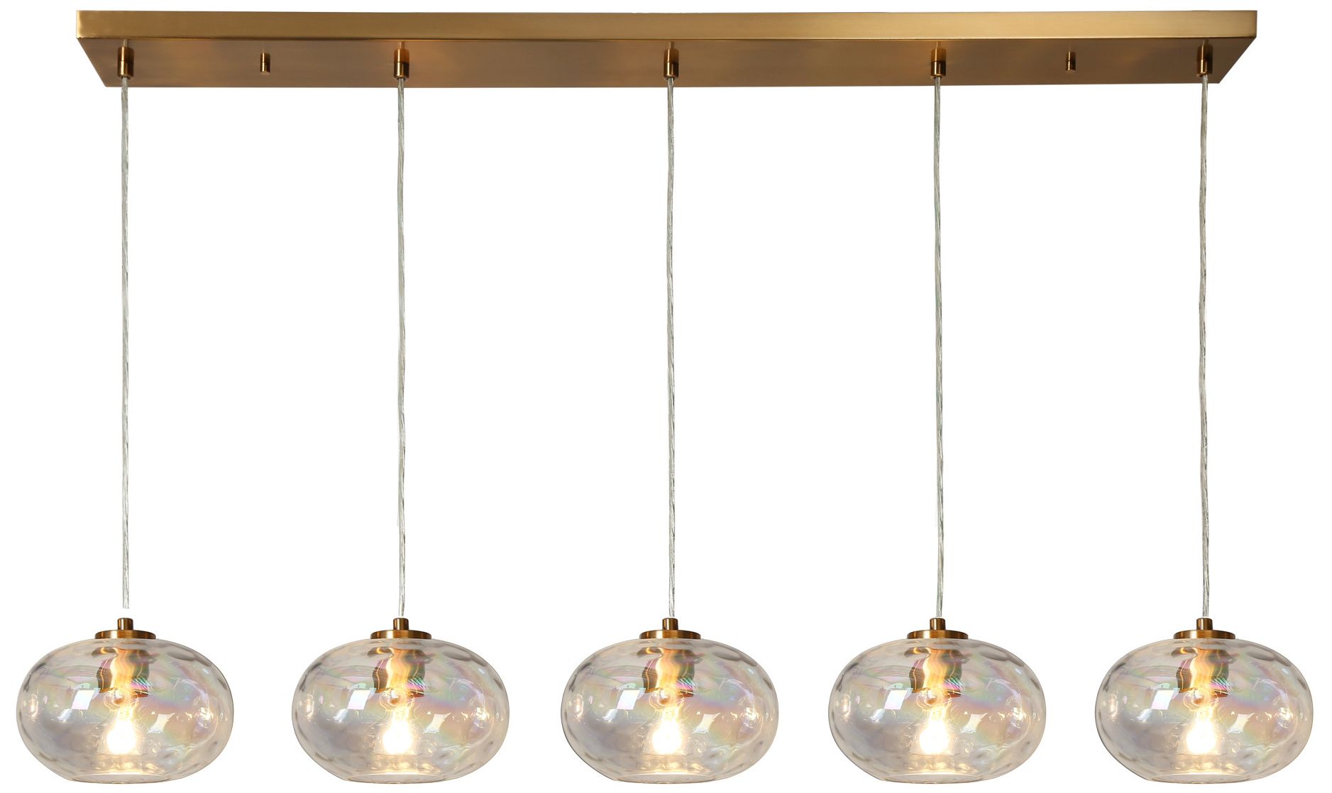 Chrysaorican 53" Wide Plating Brass 5-Light Island Pendant - Made to Order