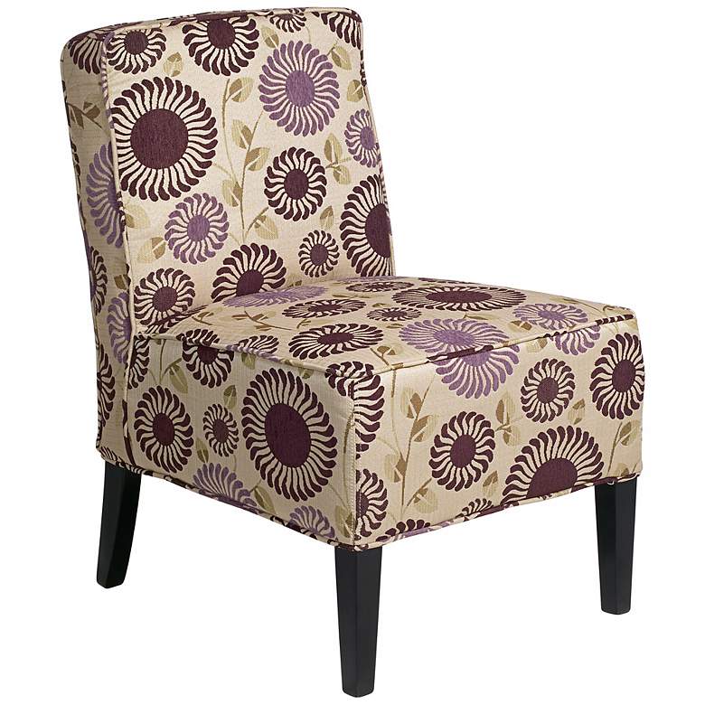 Image 1 Chryssa Floral Pattern Armless Chair