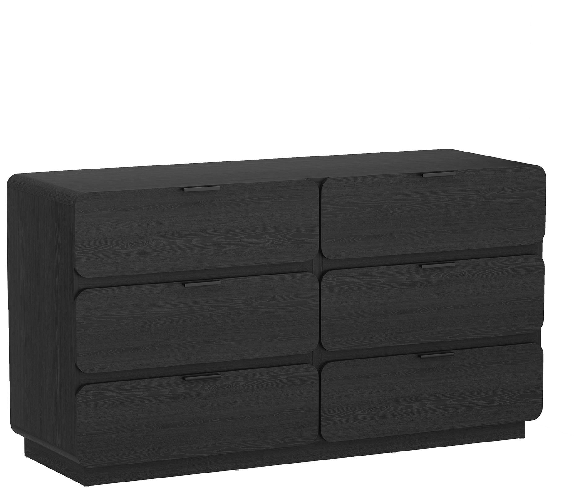 Image 7 Chrystie Contemporary Modern 60" Dresser in Black (6-Drawer) more views
