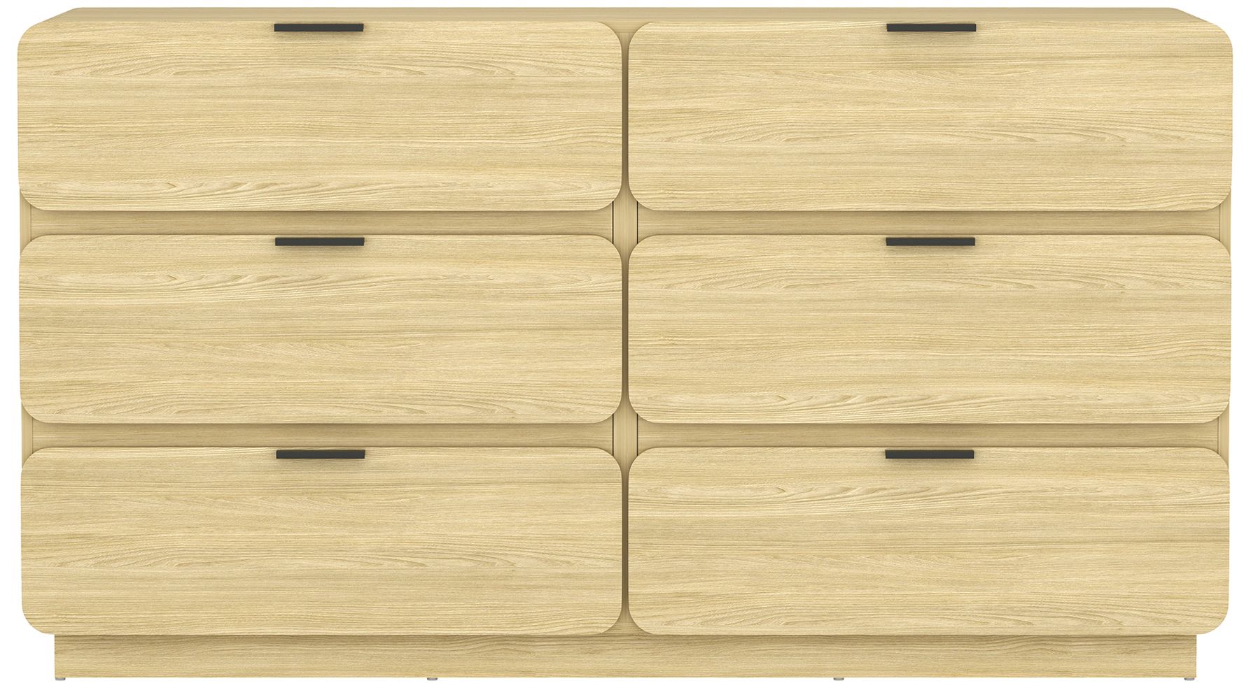 Image 2 Chrystie Contemporary Modern 60" Dresser in Natural (6-Drawer)