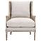 Churchill Club Chair, Bisque, Natural Gray Birch