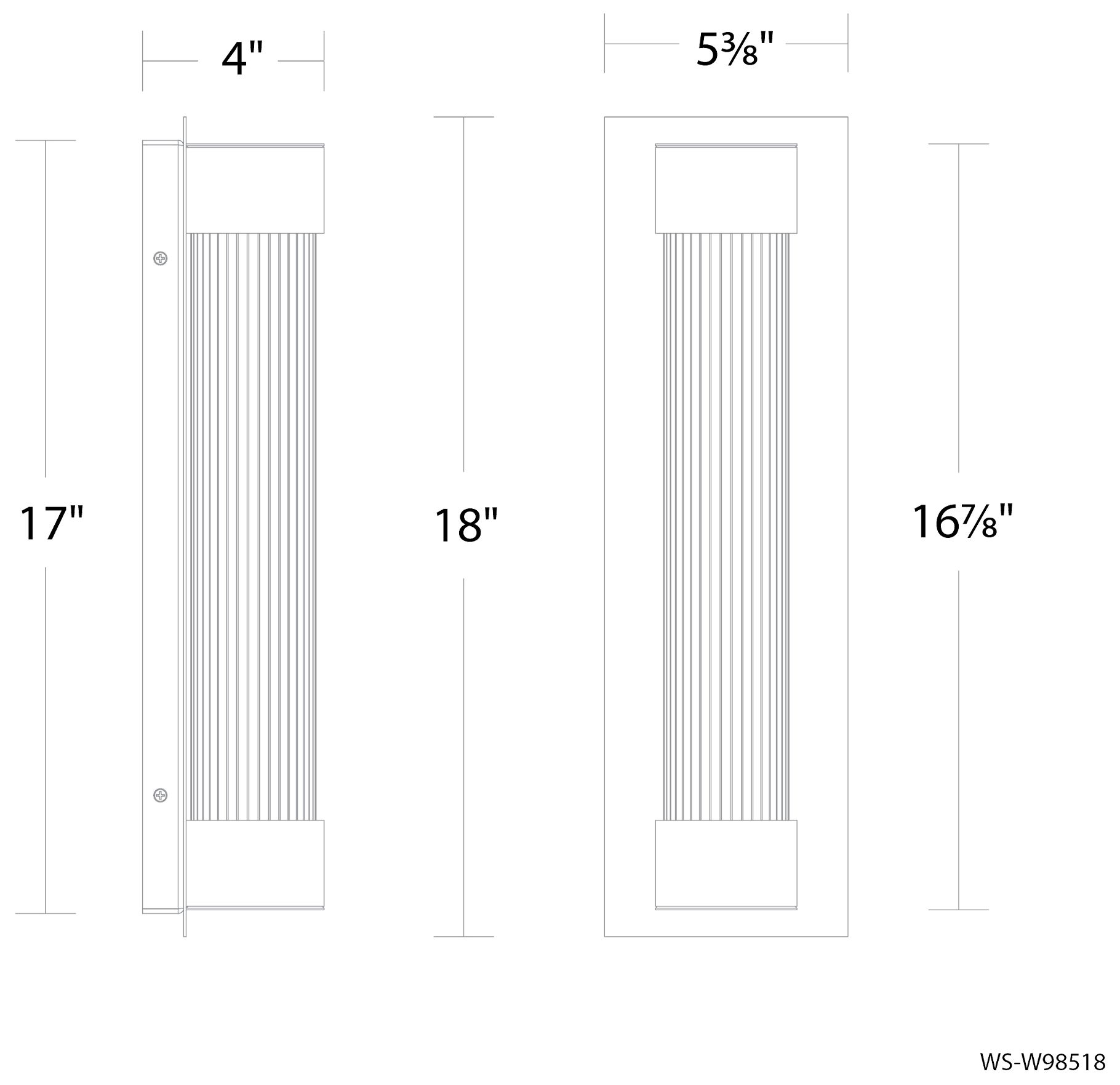 Image 6 Chyzel 18"H x 5.4"W 1-Light Outdoor Wall Light in Black more views