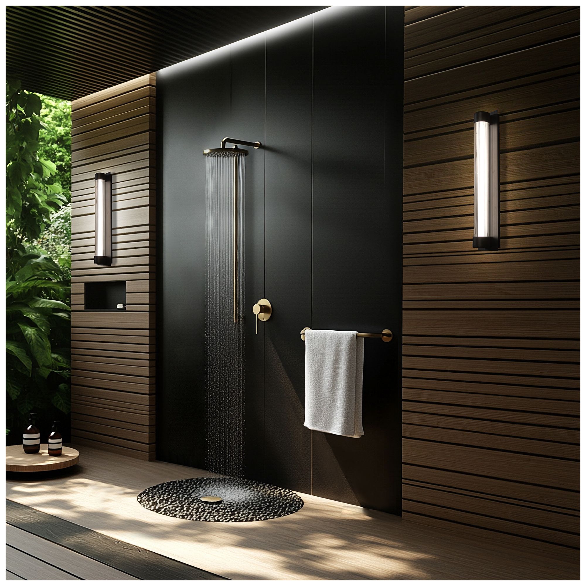 Image 7 Chyzel 18"H x 5.4"W 1-Light Outdoor Wall Light in Black more views