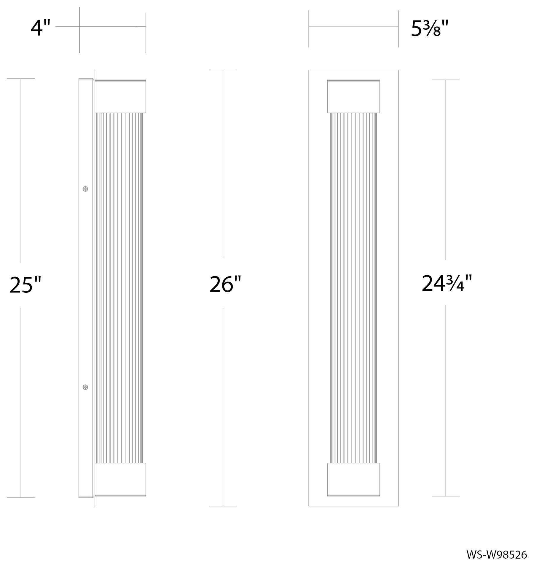 Image 5 Chyzel 26"H x 5.4"W 1-Light Outdoor Wall Light in Black more views