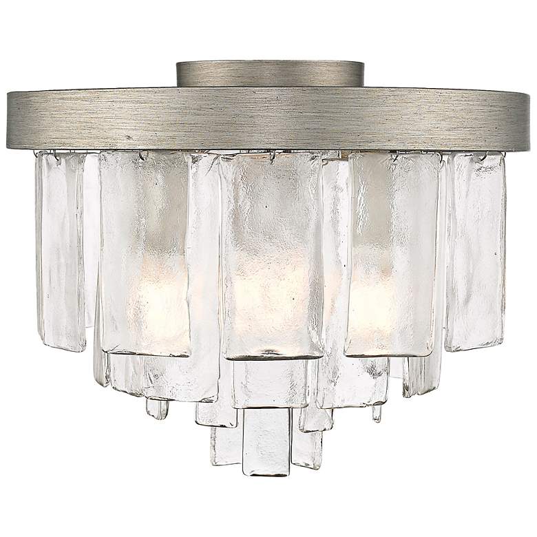 Image 1 Ciara 13" Wide Peruvian Silver Ceiling Light