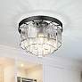 2_Ciara 13"W Black Water Glass 3-Light Ceiling/Pendant Light