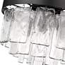 6_Ciara 13"W Black Water Glass 3-Light Ceiling/Pendant Light more views
