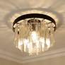 7_Ciara 13"W Black Water Glass 3-Light Ceiling/Pendant Light more views