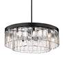 4_Ciara 27" Wide Chandelier in Matte Black with Hammered Water Glass more views