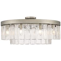 Ciara 27" Wide Peruvian Silver 9-Light Ceiling Light
