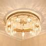 1_Ciara 27" Wide White Gold and Glass 9-Light Ceiling Light