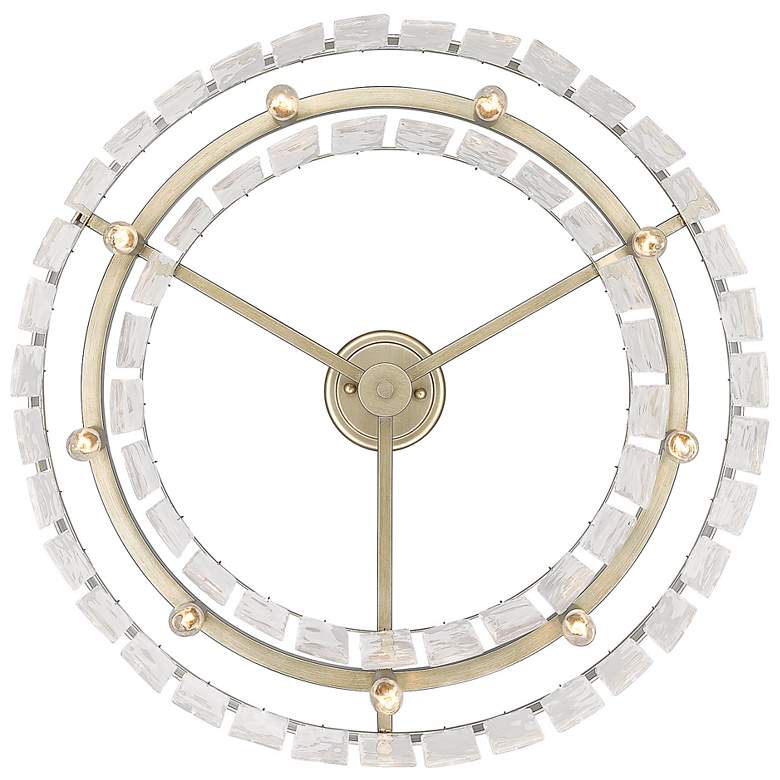 Image 5 Ciara 27" Wide White Gold and Glass 9-Light Ceiling Light more views