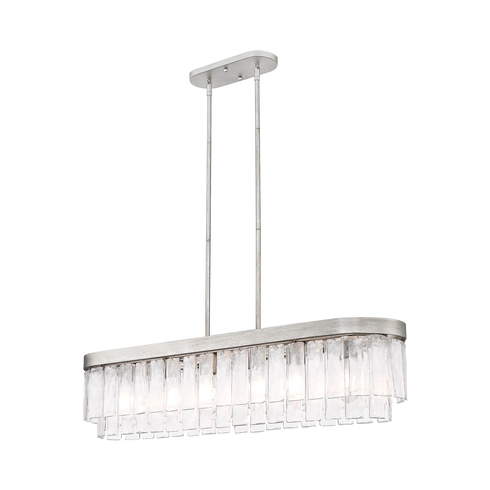 Image 5 Ciara 42" Wide Peruvian Silver 6-Light Linear Pendant more views