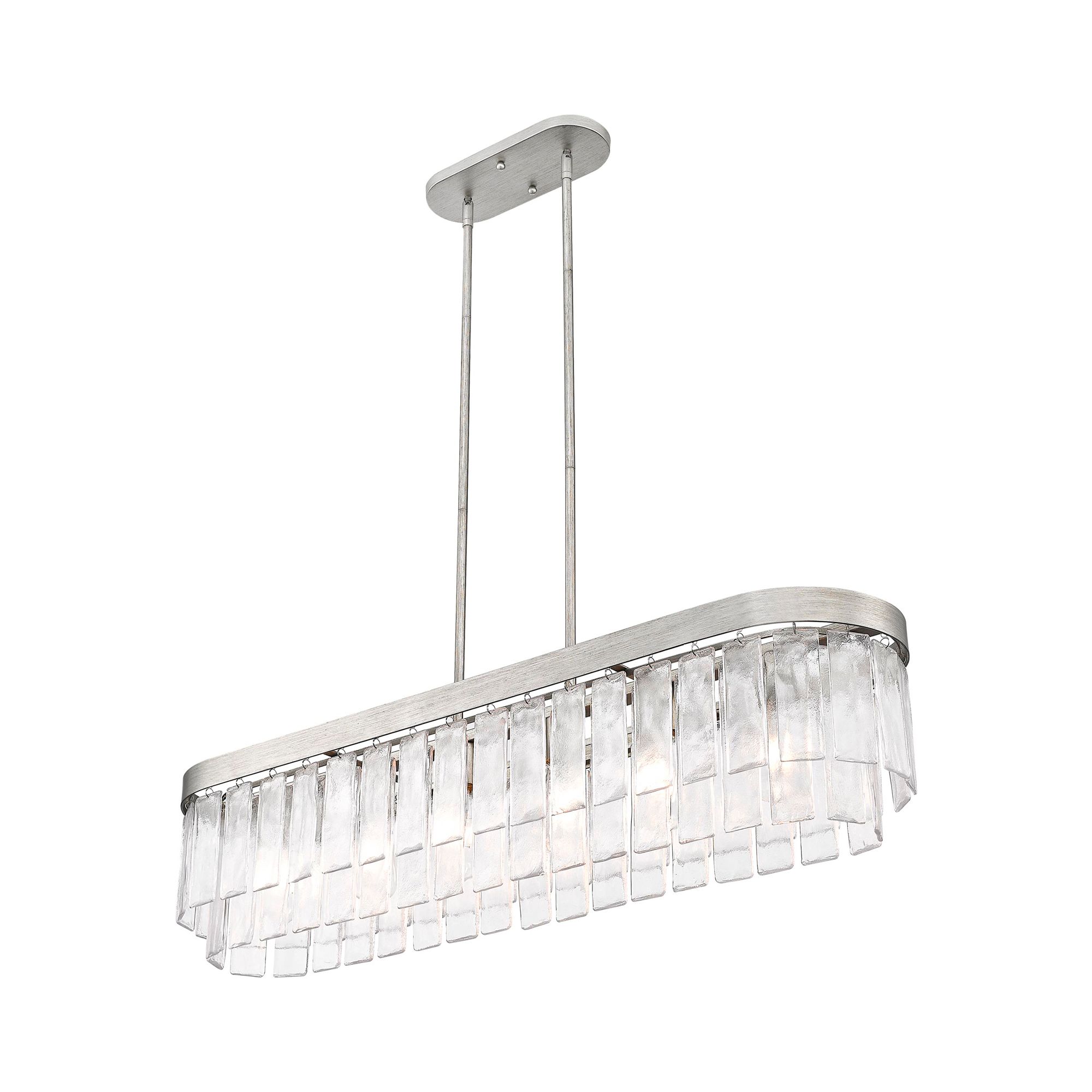 Image 6 Ciara 42" Wide Peruvian Silver 6-Light Linear Pendant more views