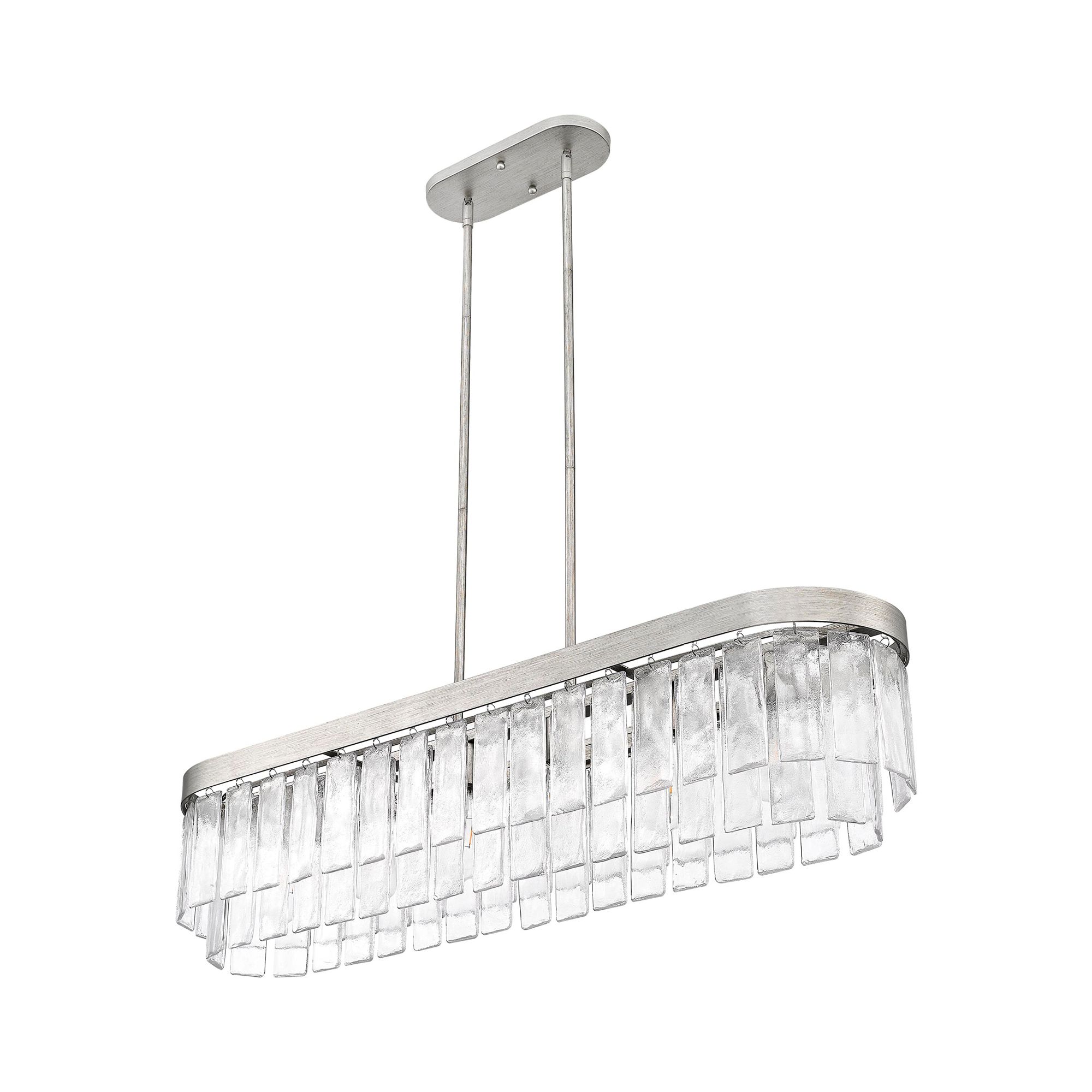 Image 7 Ciara 42" Wide Peruvian Silver 6-Light Linear Pendant more views