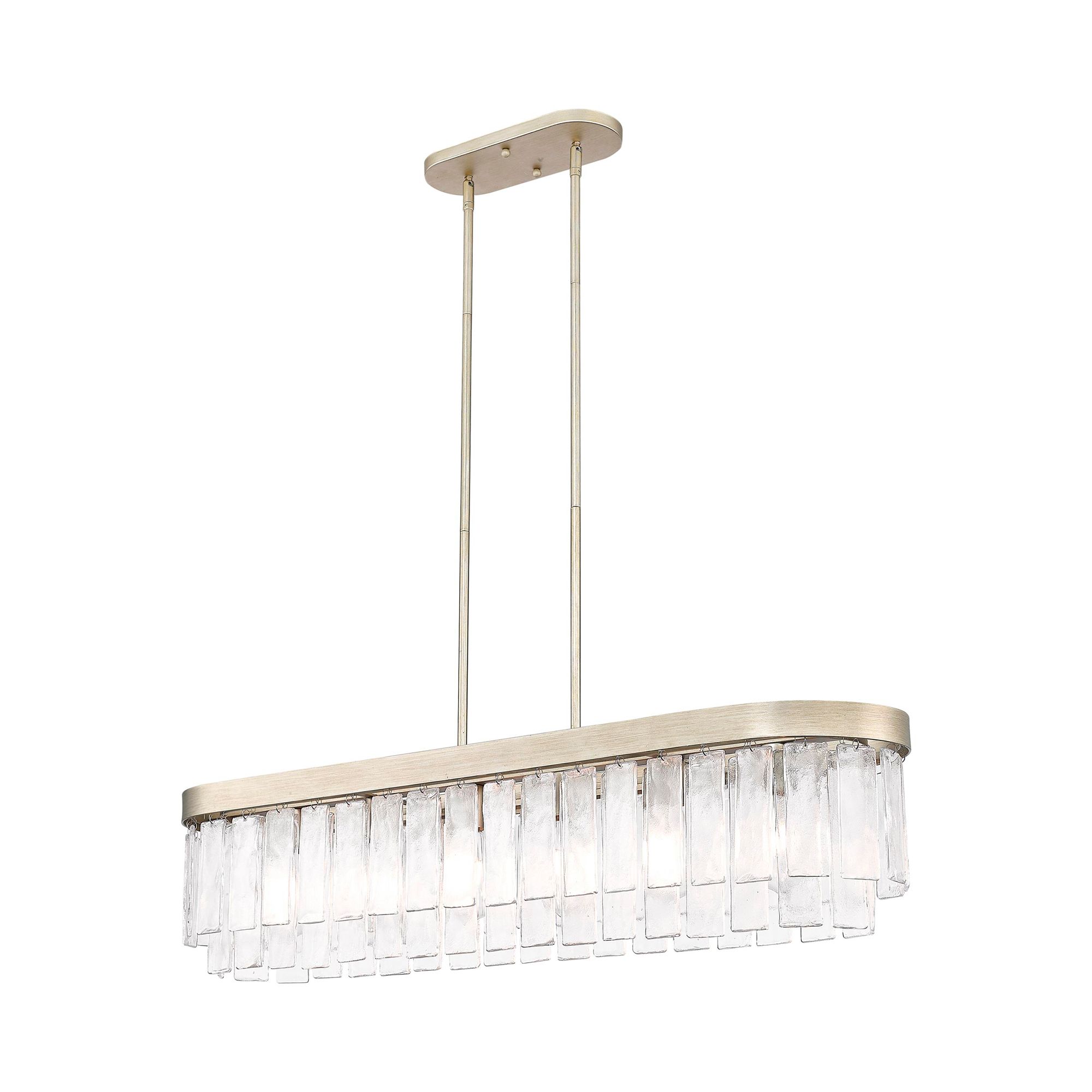 Image 4 Ciara 42" Wide White Gold 6-Light Linear Pendant more views