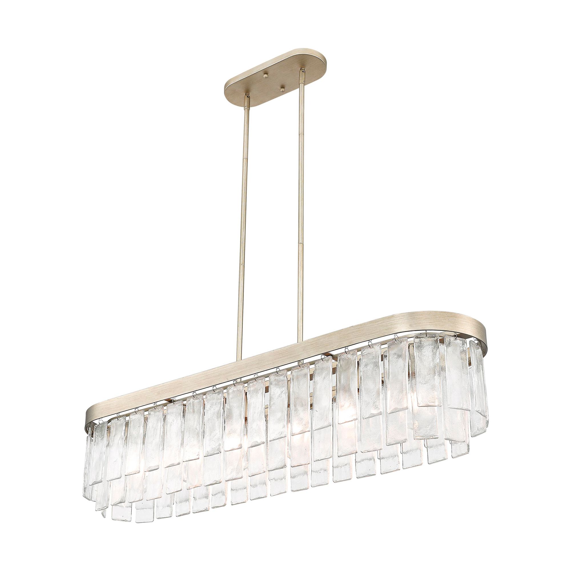 Image 7 Ciara 42" Wide White Gold 6-Light Linear Pendant more views