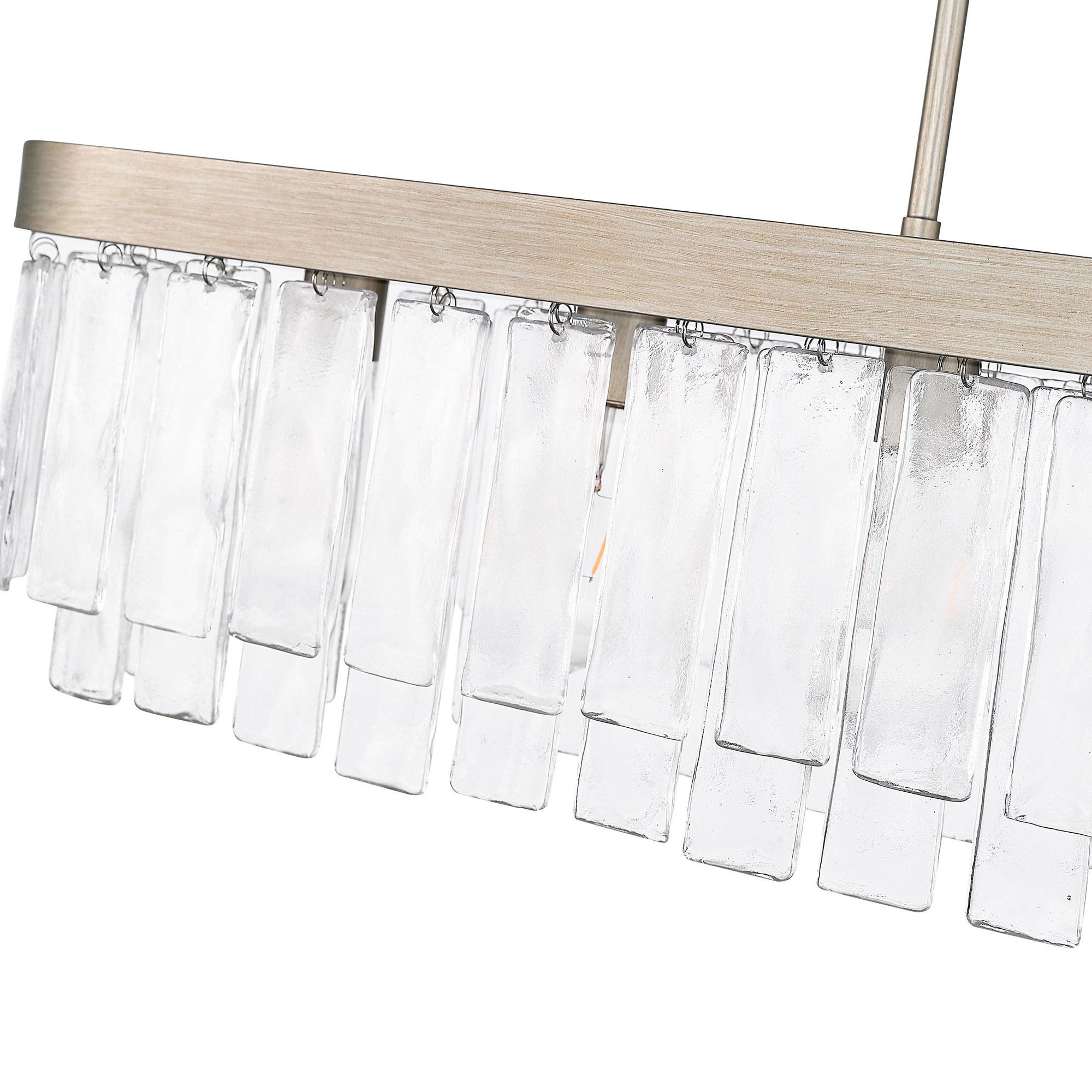 Ciara 42" Wide White Gold 6-Light Linear Pendant