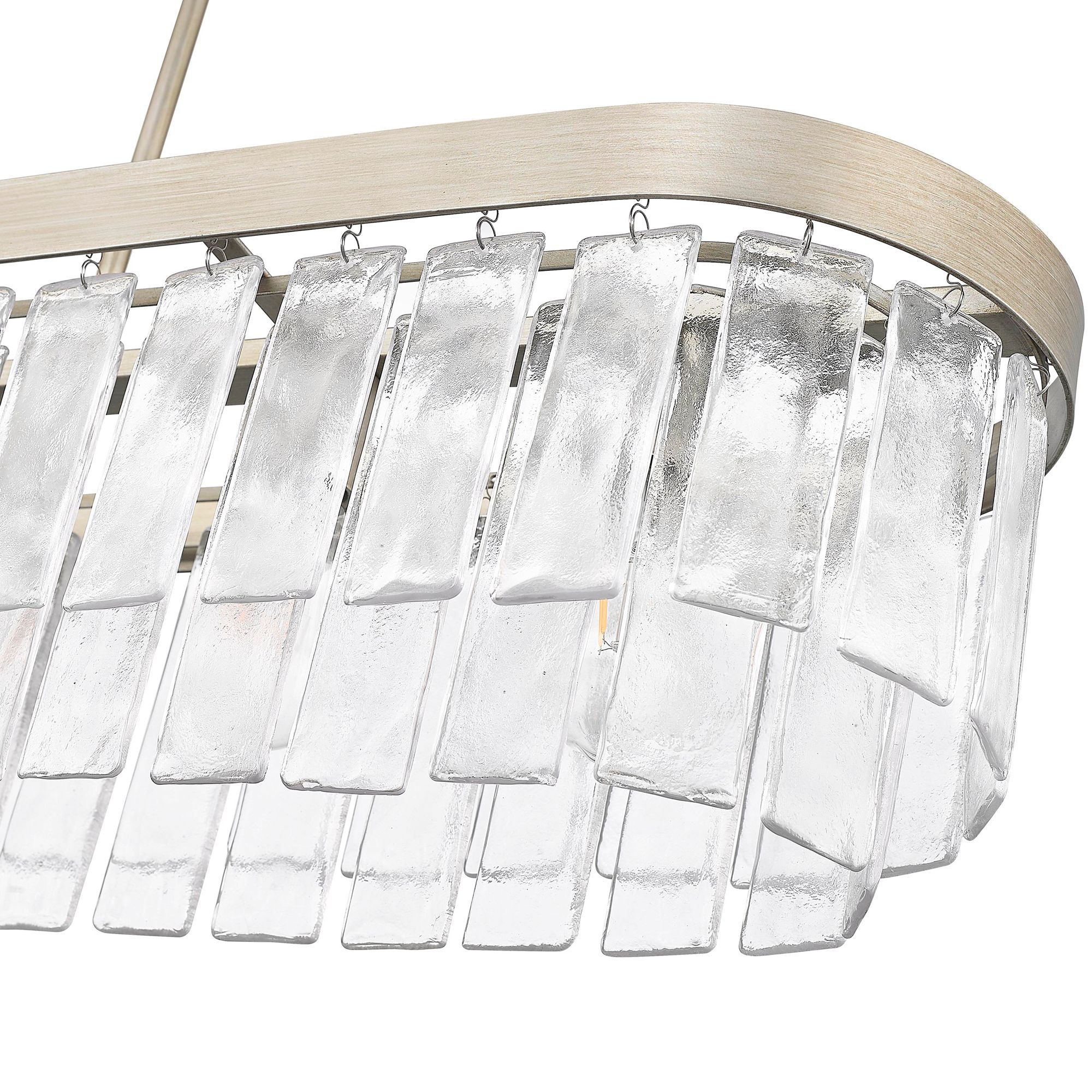 Ciara 42" Wide White Gold 6-Light Linear Pendant