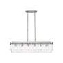Thumbnail2 of Ciara 6-Light Linear Pendant in Peruvian Silver with Hammered Water Glass more views