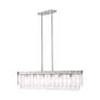 Thumbnail3 of Ciara 6-Light Linear Pendant in Peruvian Silver with Hammered Water Glass more views